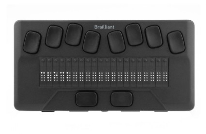 Lnea braille con 8 teclas y de 20 caracteres en color negro