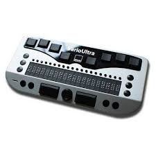 Lnea Braille con carcasa metlica y con botones en color negro