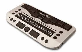 Línea Braille con carcasa metálica y con botones en color negro
